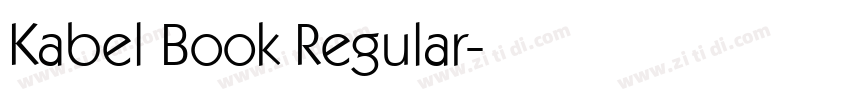 Kabel Book Regular字体转换